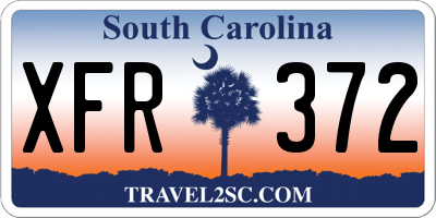 SC license plate XFR372