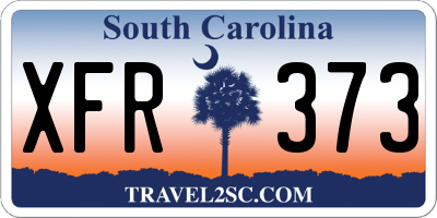 SC license plate XFR373