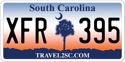SC license plate XFR395
