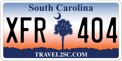 SC license plate XFR404