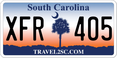 SC license plate XFR405