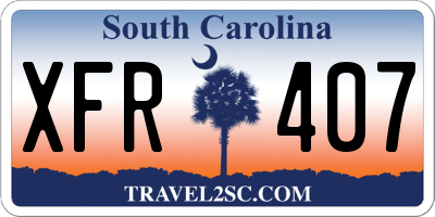 SC license plate XFR407