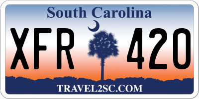 SC license plate XFR420