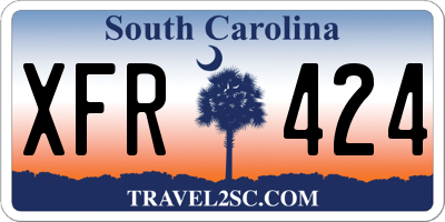 SC license plate XFR424