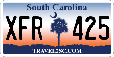 SC license plate XFR425