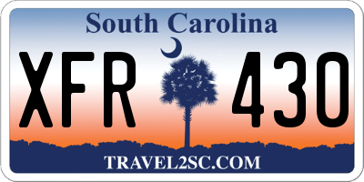 SC license plate XFR430