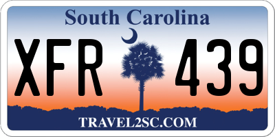 SC license plate XFR439