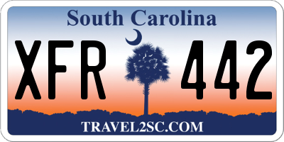 SC license plate XFR442