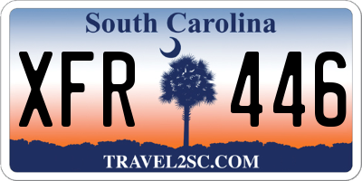 SC license plate XFR446