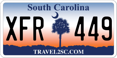 SC license plate XFR449