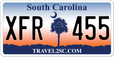 SC license plate XFR455