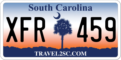 SC license plate XFR459