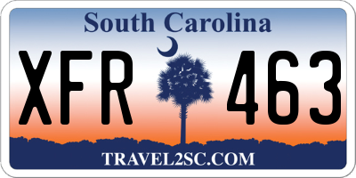 SC license plate XFR463