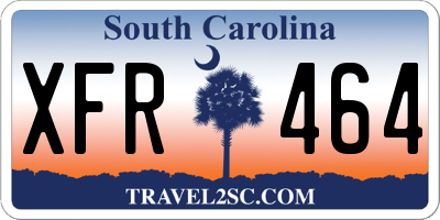 SC license plate XFR464