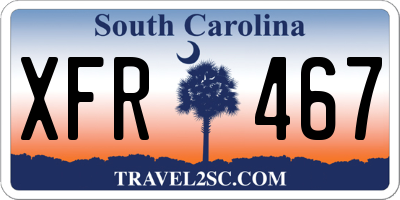SC license plate XFR467