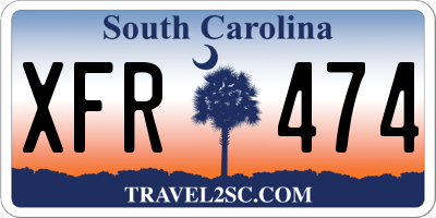 SC license plate XFR474
