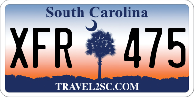 SC license plate XFR475