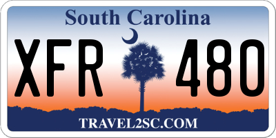 SC license plate XFR480