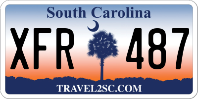 SC license plate XFR487