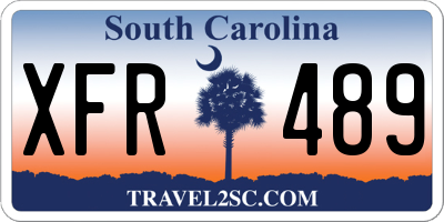 SC license plate XFR489