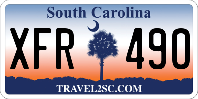 SC license plate XFR490