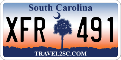 SC license plate XFR491