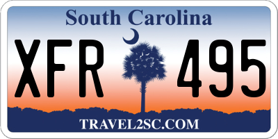 SC license plate XFR495