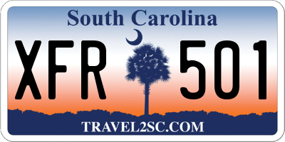 SC license plate XFR501