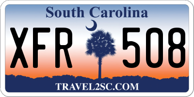 SC license plate XFR508