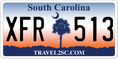 SC license plate XFR513
