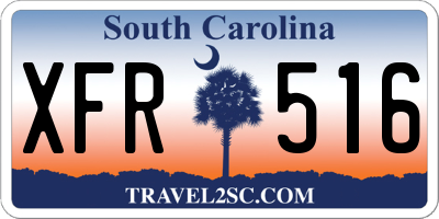 SC license plate XFR516