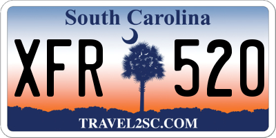 SC license plate XFR520