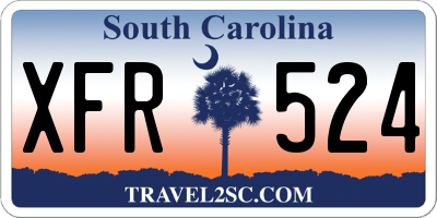 SC license plate XFR524