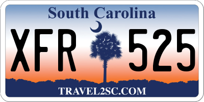 SC license plate XFR525