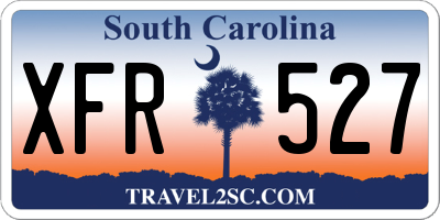 SC license plate XFR527