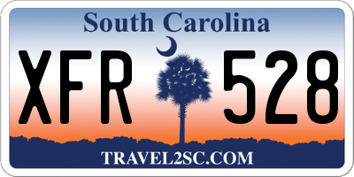 SC license plate XFR528