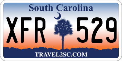 SC license plate XFR529