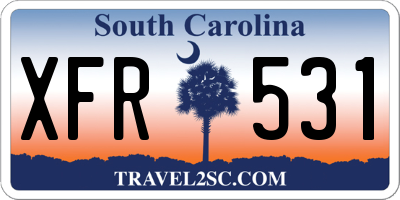 SC license plate XFR531