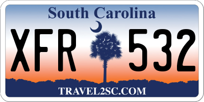 SC license plate XFR532