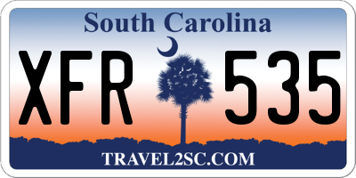 SC license plate XFR535