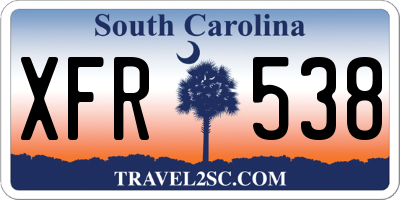 SC license plate XFR538