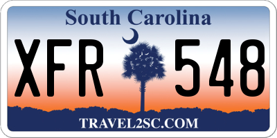 SC license plate XFR548