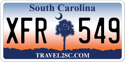 SC license plate XFR549