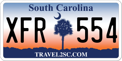 SC license plate XFR554