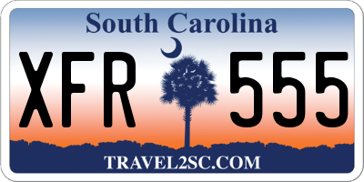 SC license plate XFR555