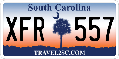SC license plate XFR557