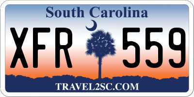 SC license plate XFR559