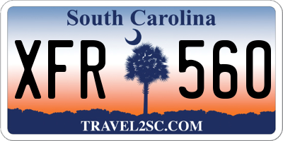 SC license plate XFR560