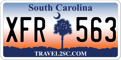 SC license plate XFR563