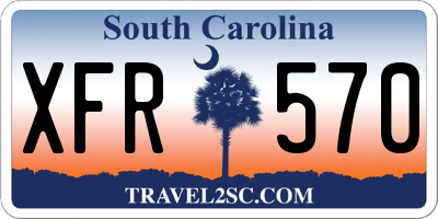 SC license plate XFR570